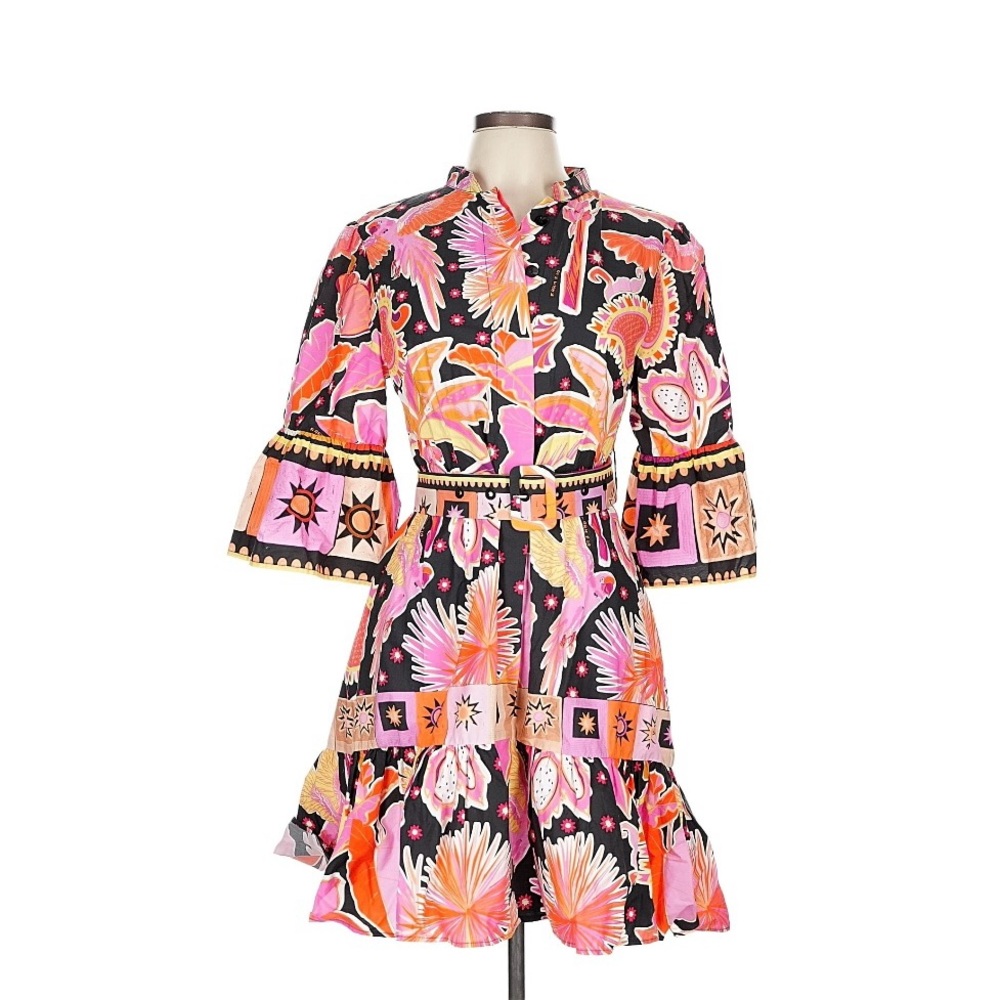 FARM Rio Multicolor Long Sleeve Dress